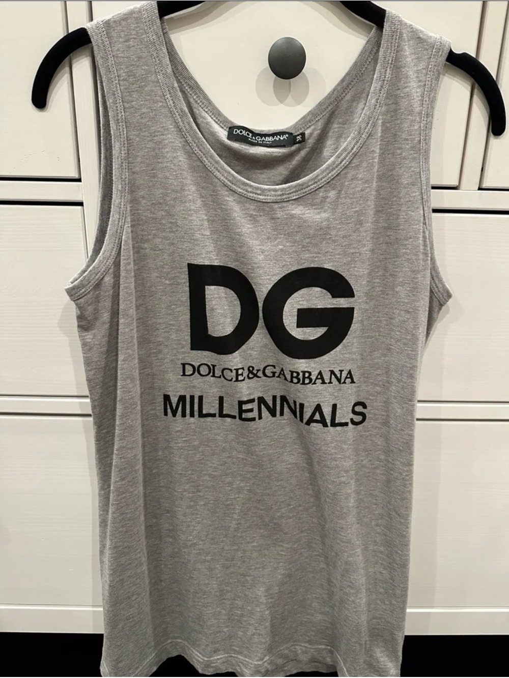 Dolce & Gabbana Grey Tee with Black Logo Detail